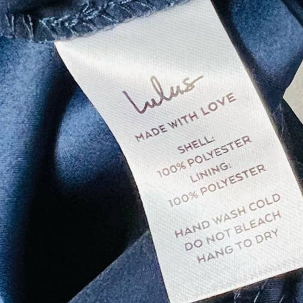 NWOT LULU'S Law of Attraction One-Shoulder Asymmetrical Midi Dress | Navy | S - Picture 3 of 10